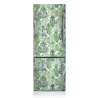 Magnetic refrigerator cover Forest leaves