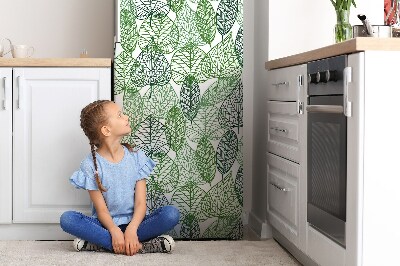 Magnetic refrigerator cover Forest leaves