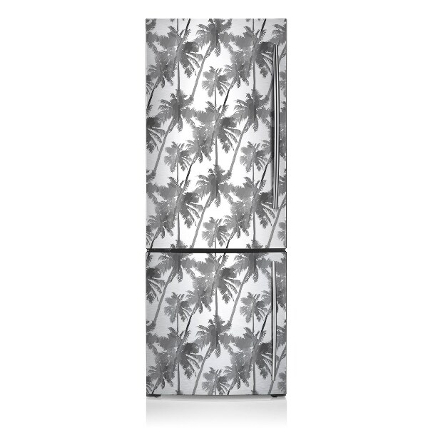 Magnetic refrigerator cover Gray palm