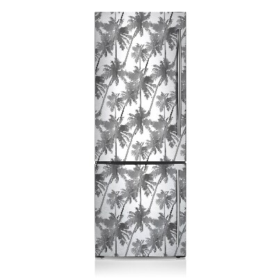 Magnetic refrigerator cover Gray palm