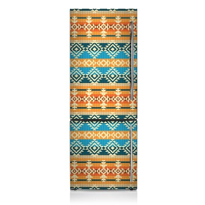 Magnetic refrigerator cover Colorful boho pattern