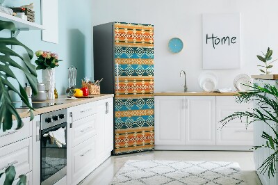 Magnetic refrigerator cover Colorful boho pattern