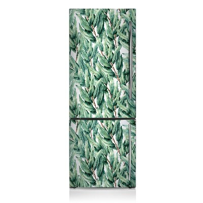 Magnetic refrigerator cover Painted leaves