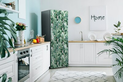 Magnetic refrigerator cover Painted leaves