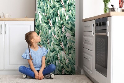 Magnetic refrigerator cover Painted leaves