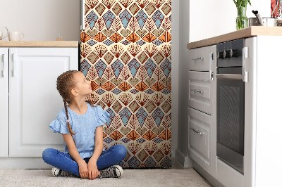 Magnetic refrigerator cover Brown pattern