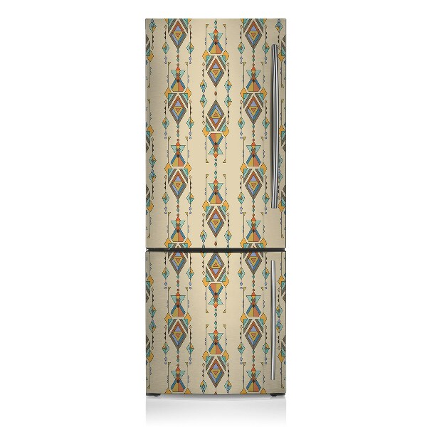 Magnetic refrigerator cover Aztec pattern