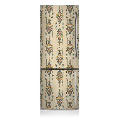 Magnetic refrigerator cover Aztec pattern