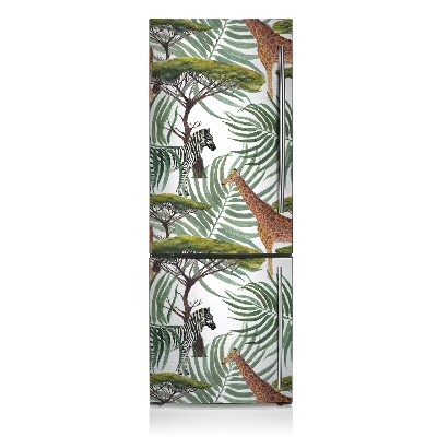 Magnetic refrigerator cover Animals from savanna