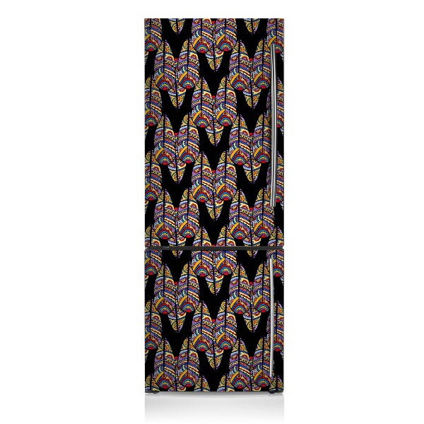 Magnetic refrigerator cover Tribal art