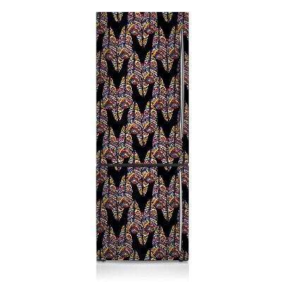 Magnetic refrigerator cover Tribal art