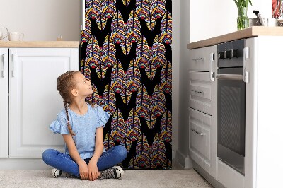 Magnetic refrigerator cover Tribal art