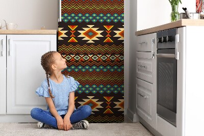 Magnetic refrigerator cover Ethnic pattern