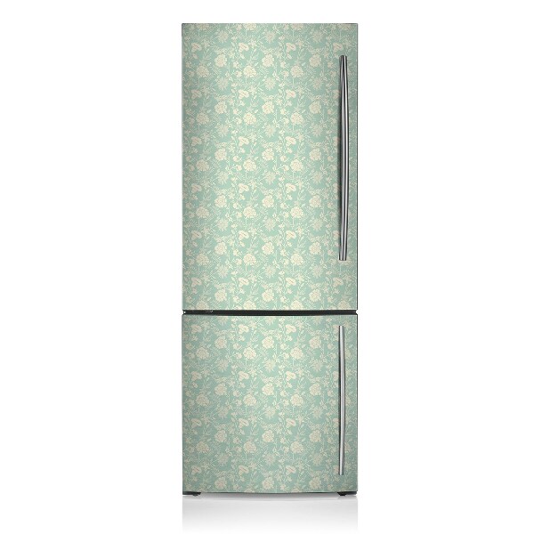 Magnetic refrigerator cover White flowers