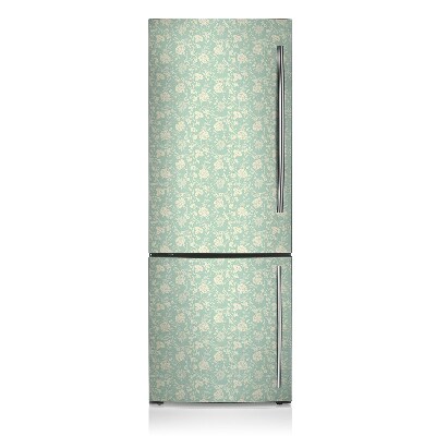 Magnetic refrigerator cover White flowers