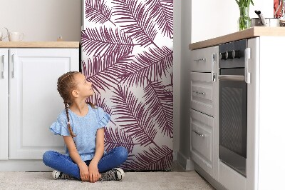 Magnetic refrigerator cover Purple leaves