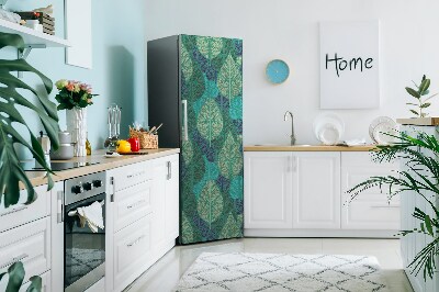 Magnetic refrigerator cover Green patterns