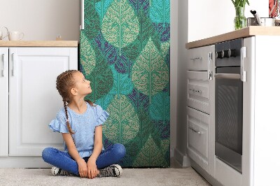 Magnetic refrigerator cover Green patterns