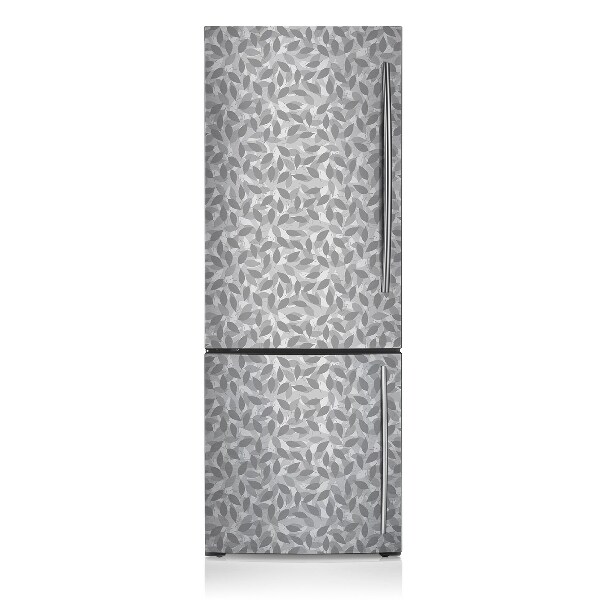 Magnetic refrigerator cover Gray leaves