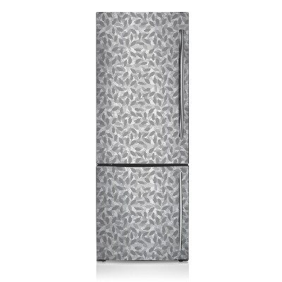 Magnetic refrigerator cover Gray leaves