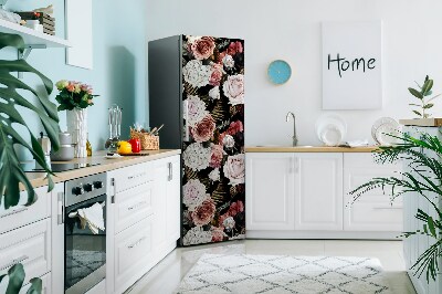 Magnetic refrigerator cover Baroque flowers