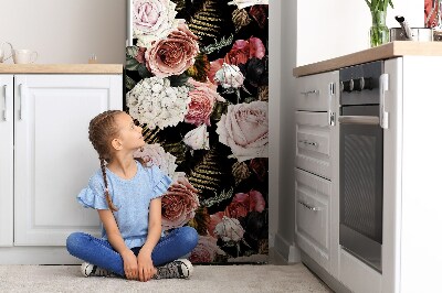 Magnetic refrigerator cover Baroque flowers