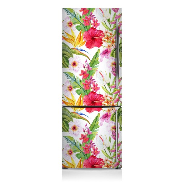 Magnetic refrigerator cover Exotic hibiscus