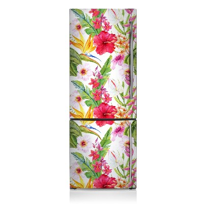 Magnetic refrigerator cover Exotic hibiscus