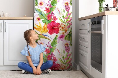 Magnetic refrigerator cover Exotic hibiscus