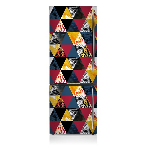 Magnetic refrigerator cover Mosaic triangles