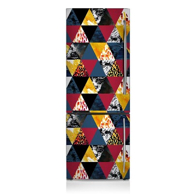 Magnetic refrigerator cover Mosaic triangles