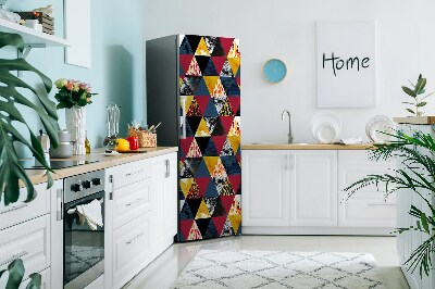 Magnetic refrigerator cover Mosaic triangles