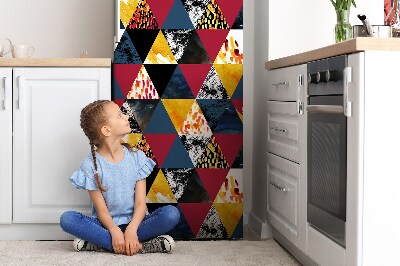 Magnetic refrigerator cover Mosaic triangles