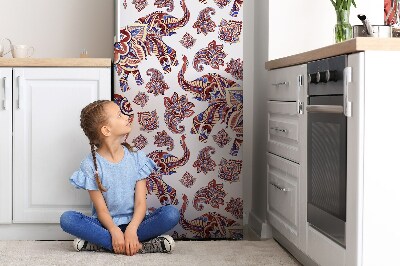 Decoration refrigerator cover Elephant pattern paisley