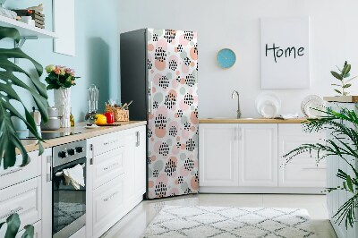 Magnetic refrigerator cover Colorful dots