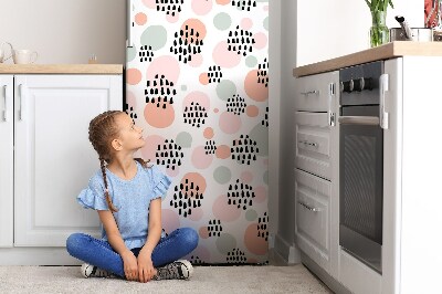 Magnetic refrigerator cover Colorful dots