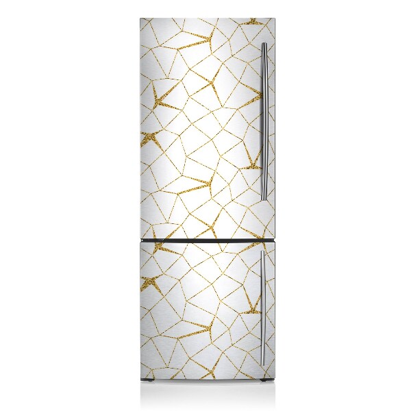 Magnetic refrigerator cover Golden mosaic