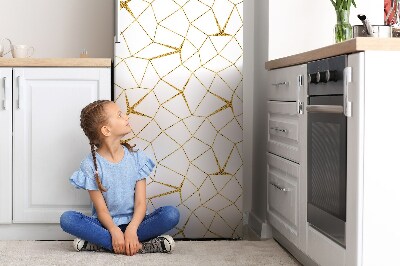 Magnetic refrigerator cover Golden mosaic