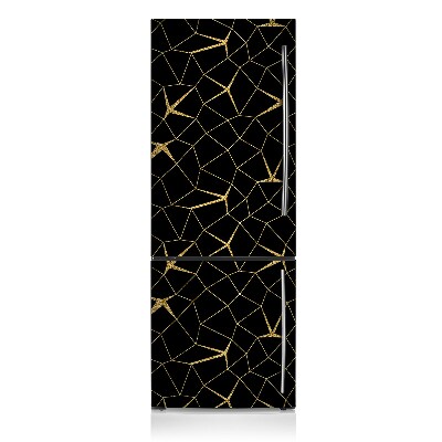 Magnetic refrigerator cover Gold and black mosaic