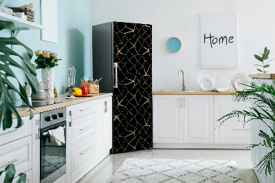 Magnetic refrigerator cover Gold and black mosaic