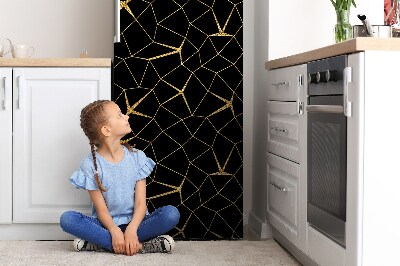 Magnetic refrigerator cover Gold and black mosaic