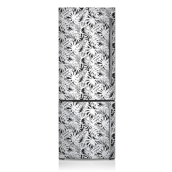 Magnetic refrigerator cover Black leaves