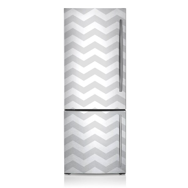 Magnetic refrigerator cover Gray zigzag