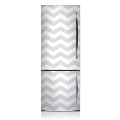 Magnetic refrigerator cover Gray zigzag