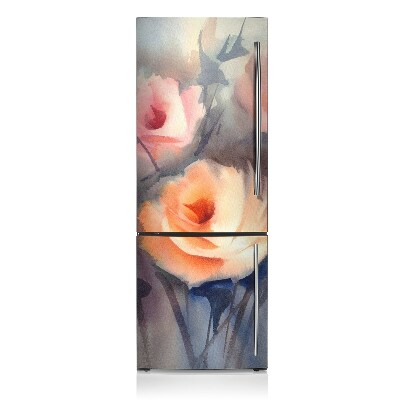 Decoration refrigerator cover Orange roses