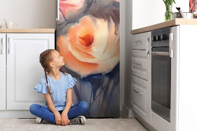 Decoration refrigerator cover Orange roses