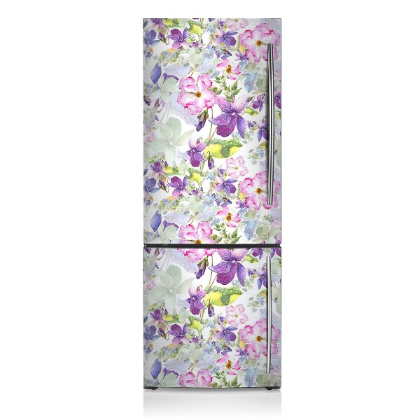 Decoration refrigerator cover Purple flowers