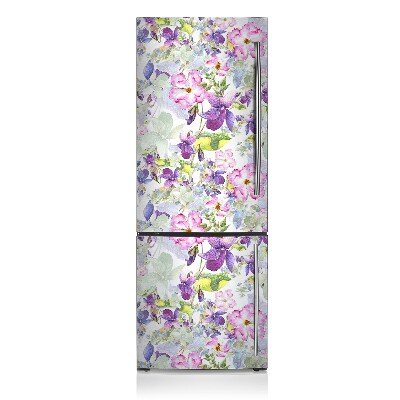 Decoration refrigerator cover Purple flowers