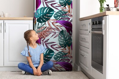 Magnetic refrigerator cover Tropical leaves