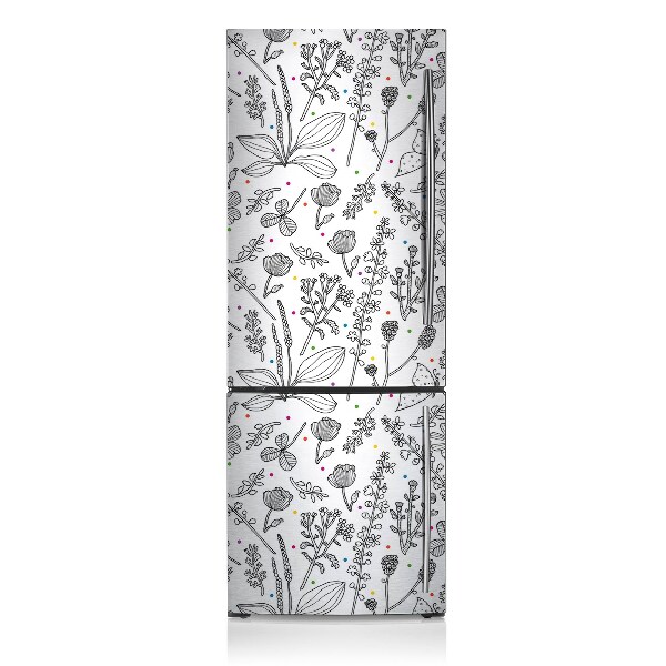 Decoration refrigerator cover Flowers and dots